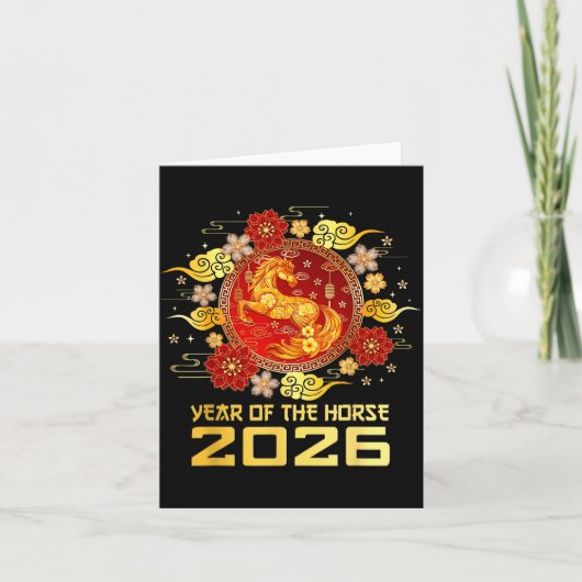 旧正月 2026 午年 カード (正面)