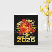 旧正月 2026 午年 カード (黄色い花)