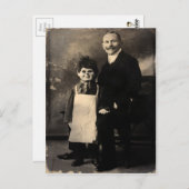 旧気味の悪い腹話的なダミーのはがき ポストカード (正面/裏面)