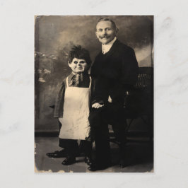 旧気味の悪い腹話的なダミーのはがき ポストカード