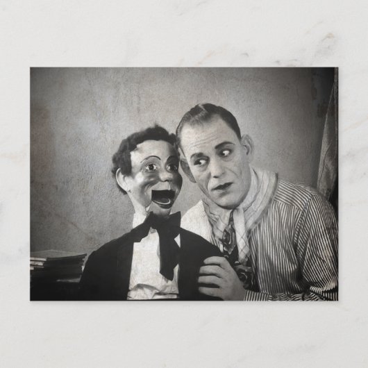 旧気味の悪い腹話葉書 ポストカード (正面)