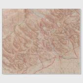 旧氷河国立公園地図（1914年）  ラッピングペーパー (フラット)