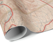 旧氷河国立公園地図（1914年）  ラッピングペーパー (ロールコーナー)