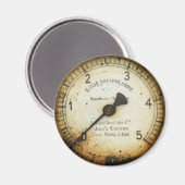 旧油圧力計/楽器/ダイヤル/メートル マグネット (正面/裏面)