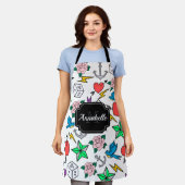 旧派タトゥー エプロン (着用した状態)