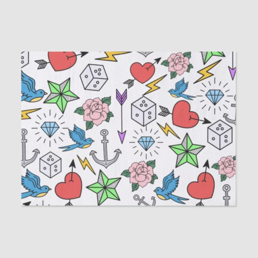 旧派タトゥー 薄葉紙 (正面)