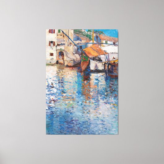 旧港レオンティーン・フォンの晴れた日 キャンバスプリント (正面)
