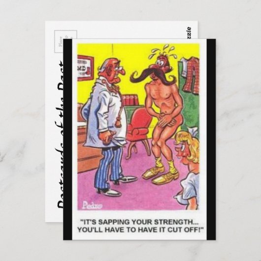 旧漫画はがき – ポストカード (正面/裏面)