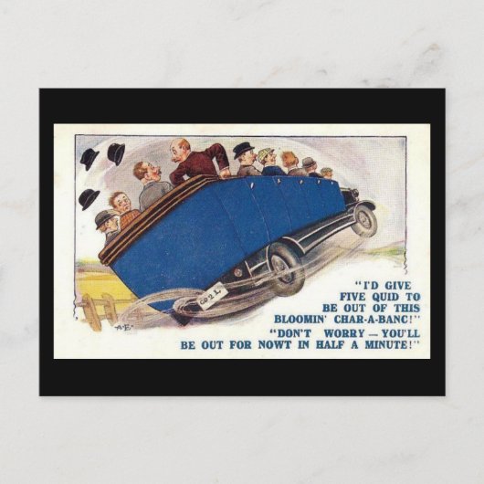 旧漫画はがき – Char-a-banc ポストカード (正面)