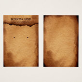 旧焼き紙イヤリング&ジュエリーディスプレイカード (正面&裏面)