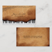 旧焼け紙音楽先生名刺 名刺 (正面/裏面)