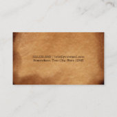 旧焼け紙音楽先生名刺 名刺 (裏面)