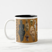 旧石器時代の女性 ツートーンマグカップ (左)