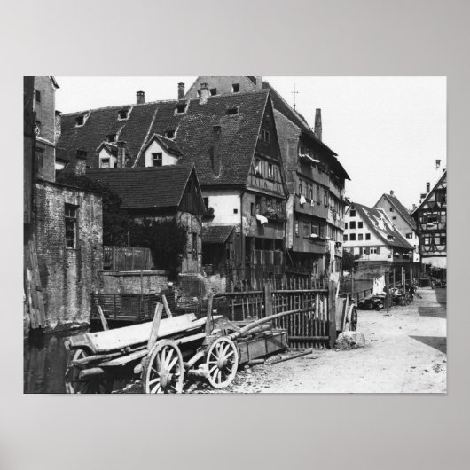 旧第4四半期のビュー、ウルム、c.1910 ポスター (正面)