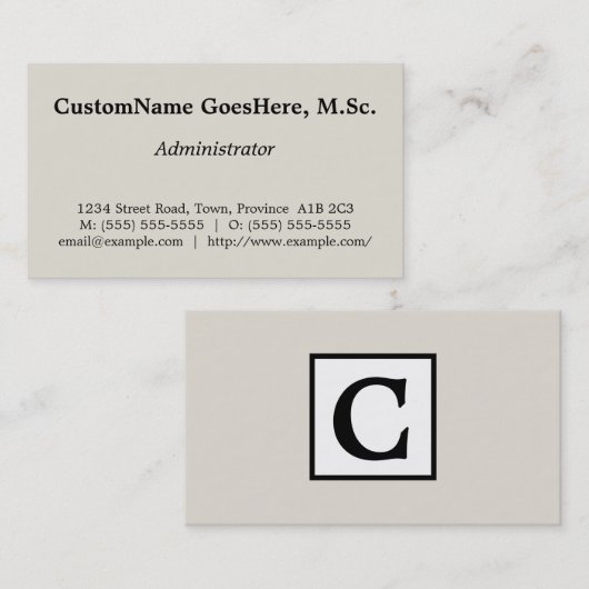 旧管理者ファッションド名刺 名刺 (正面/裏面)