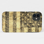 旧米国旗グランジ割れ壁 Case-Mate iPhoneケース (裏面(横))