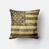旧米国旗グランジ2 クッション (裏面)