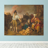 旧約聖書のギベヤでレビテと彼の側室 キャンバスプリント (インサイチュ (ウッドフロア))