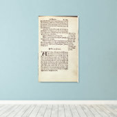 旧約聖書の文字ページ キャンバスプリント (インサイチュ (ウッドフロア))
