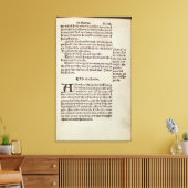 旧約聖書の文字ページ キャンバスプリント (インサイチュ (リビング))