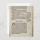 旧約聖書の文字ページ ポストカード (正面/裏面)