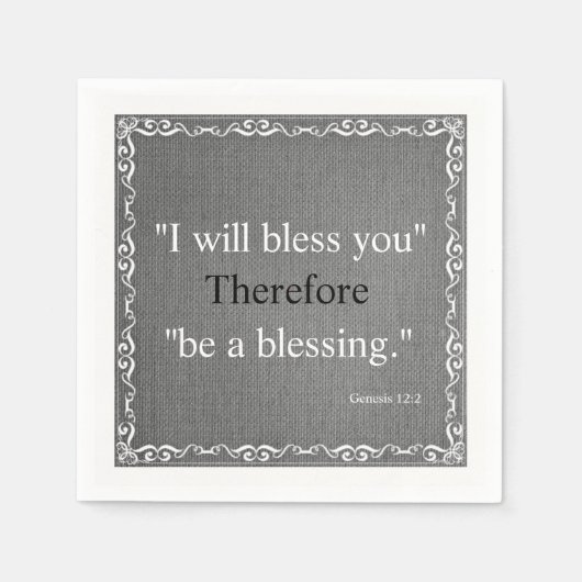 旧約聖書の聖なる書物、 経典賛美- Genesis 2 スタンダードカクテルナプキン (正面)