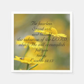 旧約聖書聖なる書物、 経典引用文 – 出エジプト記14:13 スタンダードカクテルナプキン (正面)