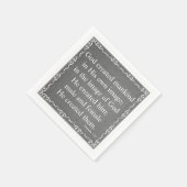 旧約聖書聖なる書物、 経典引用文 – 創世記1:27 スタンダードカクテルナプキン (角)