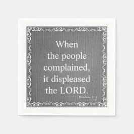 旧約聖書聖なる書物、 経典引用文 – 数字11:1 スタンダードカクテルナプキン