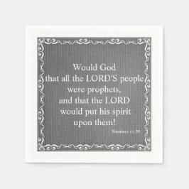 旧約聖書聖なる書物、 経典引用文 – 数字11:2 スタンダードカクテルナプキン