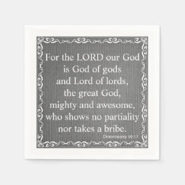 旧約聖書聖なる書物、 経典引用文 – 申命記 スタンダードカクテルナプキン