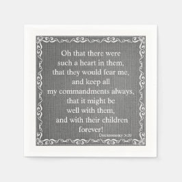 旧約聖書聖なる書物、 経典引用文 – 申命記 スタンダードカクテルナプキン