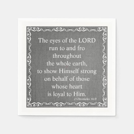旧約聖書聖なる書物、 経典引用文- 2クロニックス スタンダードカクテルナプキン (正面)