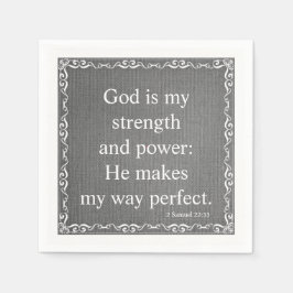 旧約聖書聖なる書物、 経典引用文- 2サムエル22: スタンダードカクテルナプキン