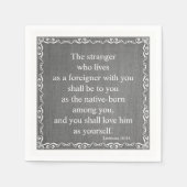 旧約聖書聖なる書物、 経典引用文- Leviticus 19 スタンダードカクテルナプキン (正面)