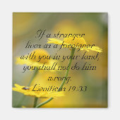 旧約聖書聖なる書物、 経典引用文- Leviticus 19 マグネット (正面)