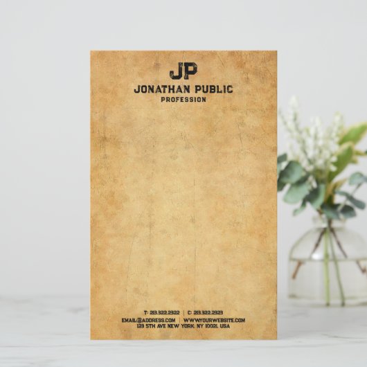 旧紙ルックヴィンテージ動揺して文字テンプレート 便箋 (スタンド正面)