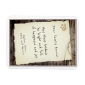 旧紙素朴メリークリスマススクリプトホリデイ マグネット (横)