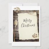旧紙素朴メリークリスマススクリプト シーズンカード (正面)