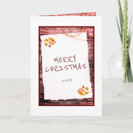 旧紙素朴メリークリスマススクリプト シーズンカード