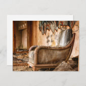 旧素朴アンティーク椅子はがき ポストカード (正面/裏面)