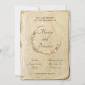 旧素朴紙リース招待状 招待状 (正面)