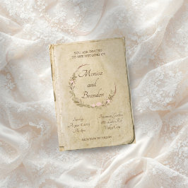 旧素朴紙リース招待状 招待状