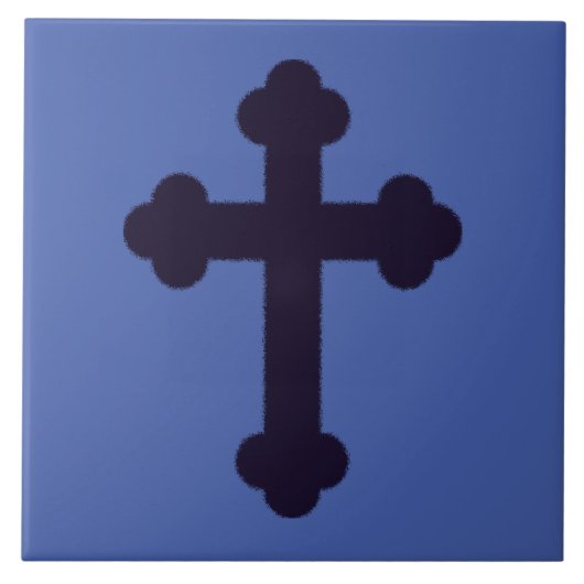 旧紫クリスチャン十字架 タイル (正面)