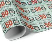 旧緑の切手 ラッピングペーパー (ロールコーナー)