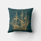 旧船ファッションド主航海の題クラシックスタイル クッション (裏面)