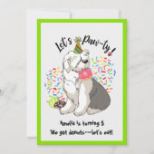 旧英シープドッグ誕生日パーティーの招待 招待状 (正面)