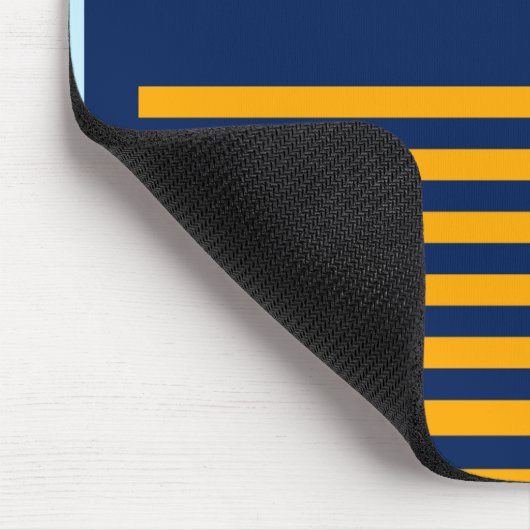 旧英国海軍ブルーとオレンジストライプ色の名前 マウスパッド (コーナー)