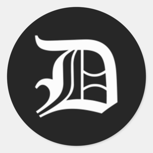 旧英文字D ラウンドシール (正面)