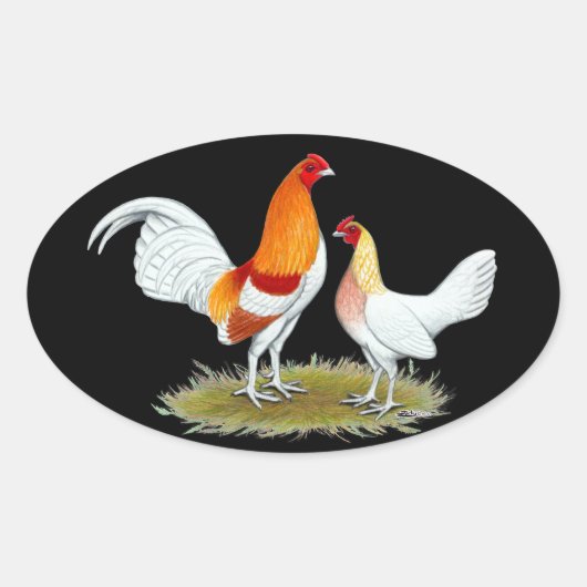 旧英語ゲームバンタム：レッドピール 楕円形シール (正面)